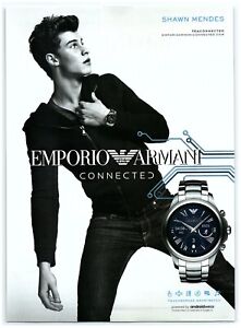Emporio Armani Connected Smart Watch Print Ad, Shawn Mendes Handsome Pin-Up Cute