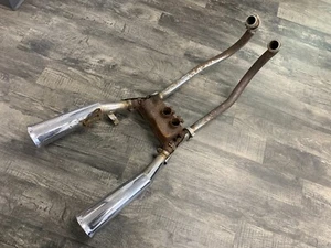 Suzuki 1985 GV700 Madura OEM Left Right Muffler Exhaust Head Pipe #54 * - Picture 1 of 24
