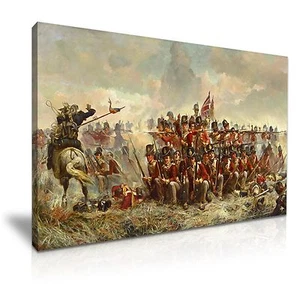 Das 28. Regiment im Quatre Bras Elizabeth Thompson Leinwand Wandbild 76 x 50 cm - Bild 1 von 1