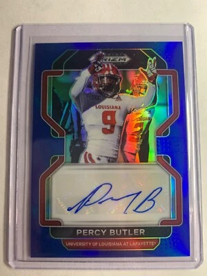 2023 Panini Prizm Draft Picks 2022 Update Blue #D /149 Percy Butler #RA-PBU Auto - Image 1 of 2