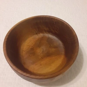 Vintage Hand Turned Wooden Bowl Masculine Decor - Picture 1 of 7
