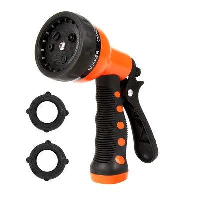 Garden Hose Nozzle Water Sprayer - 7 SPRAY PATTERNS Quality Plastic - Image 1 of 4