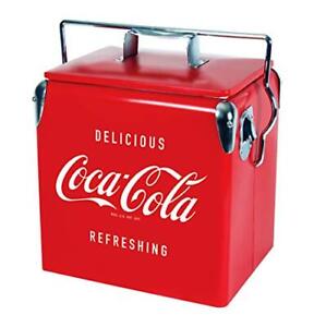 Coca-Cola Retro Ice Chest Cooler with Bottle Opener 13L (14 qt), 18 Can