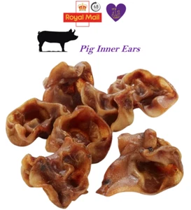 Pigs Inner Ears AKA Auricles Pork Crunch Dog Treat Chew 100% Natural Healthy - Picture 1 of 8