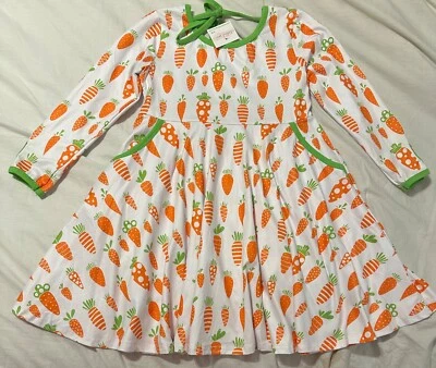 Nuevo con etiquetas Vestido de Pascua Rosa Cosquillas Zanahorias Niñas Talla 7/8 Foto 1 de 3