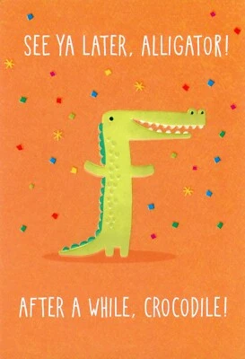 Linda tarjeta de adiós y buena suerte, cocodrilo cocodrilo de American Greetings +✉ Foto 1 de 4