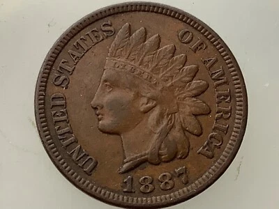 1887 Indian Head Cent  Doubled Die Obverse  Snow-1 *Retired Dealer, Old Stock* - Image 1 of 4