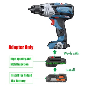 1x Adapter fits Bosch 18v Blue Professional Tools To Ridgid 18v System Batteries - Bild 1 von 9