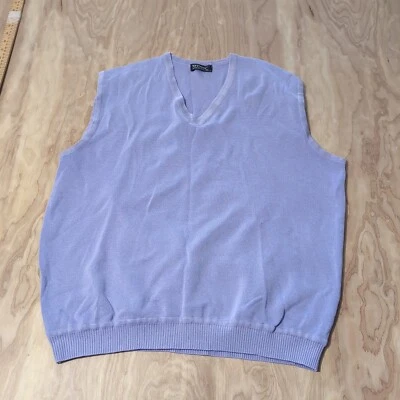 Chaleco Suéter ST. CROIX Para Hombre L Mezcla Acrílico PÚRPURA Cuello en V Hecho en EE. UU. Foto 1 de 4