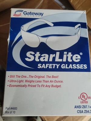 Gateway 4683 StarLite Safety Glasses, Gray Lens, 10 Pack — 第 1/2 张图片