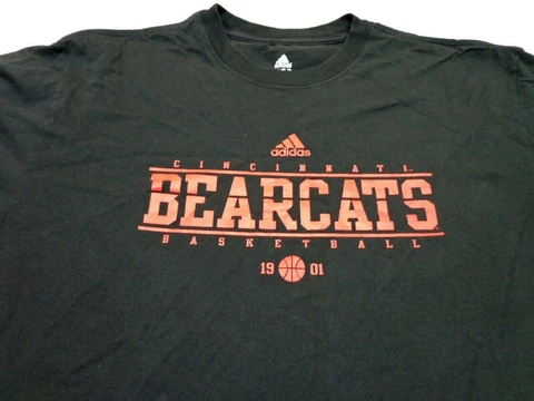 Adidas  Cincinnati Bearcats Basketball  NCAA  Black T Shirt   Large (Fits Loose) Cover