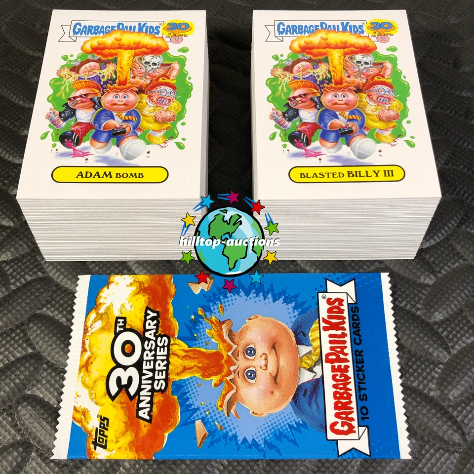 GARBAGE PAIL KIDS 30th ANNIVERSARY COMPLETE 220-CARD BASE SET +WRAPPER 2015 L@@K - Image 1 of 1