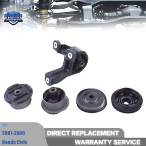 For Honda CR-V CIVIC 5PC Rear Differential Arm Mounting Bushing+Top Support Set