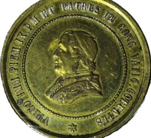 1869 VIRGO IMM.PIUM.IX.P.M.ET PATRES - Vatican - Rome - RARE - 38mm - EC 6976 - Picture 1 of 5