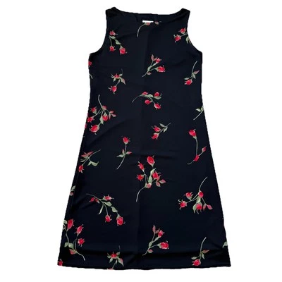 复古 80 年代 90 年代红玫瑰迷你连衣裙中号垃圾哥特 Coquette Sweet Innocent — 第 1/4 张图片