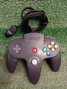 Official Nintendo 64 Controller OEM N64 Color Black Gray Tight Stick Tested - Picture 1 of 7