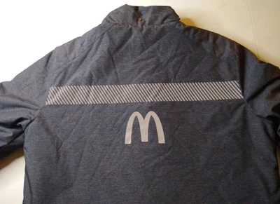 McDonalds Apparel Employee Parka Jacket Large Quilted Reflective Hood EXCELLENT - Image 1 of 4