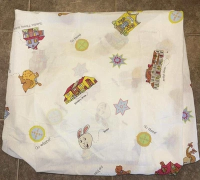 Vintage PBS Arthur the Aardvark Fitted Twin Bed Sheet READ Hole - Image 1 of 4