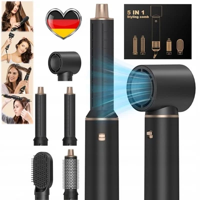 Hot Air Brush 5-in-1 Hair Styler & Hair Dryer 110,000 RPM, No Heat Damage - Image 1 of 4