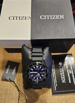 Citizen Promaster Diver PVD negro Fugu esfera azul automático NY0158-09L Foto 1 de 4