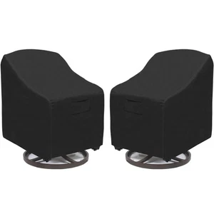 Paquete de 2 fundas giratorias para sillón de exterior, 100 % impermeables de alta resistencia para patio cha... - Imagen 1 de 6