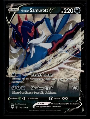 Hisuian Samurott V Ultra Rare SWSH10: Astral Radiance 101/189 NM - Image 1 of 2