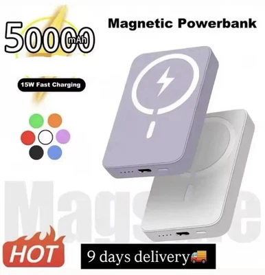 Power bank Magnetico Portatile  Iphone 50000mAh Caricabatterie Magnetico Magsafe - Immagine 1 di 4