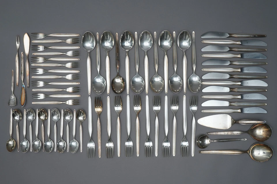 WMF Set Postate Modello Zürich 90er Edizione D'Argento 69 Parti 1.117RAI - Immagine 1 di 4