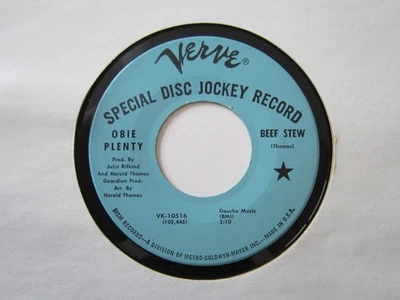 FUNK SOUL Obie Plenty ТУШЕНАЯ ГОВЯДИНА Obie's Tune VERVE #10516 Промо EX - Изображение 1 из 2