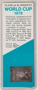 1978 COPA DEL MUNDO FRANQUELO LOGO EN PLATA MUNDIALES FÚTBOL ITALIA 1V. MF129400 - Picture 1 of 1
