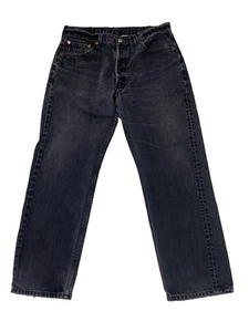 VTG Levis 501 Jeans Black 0660 Button Fly 34x30 Y2K 2001 HARD TO FIND RARE - Picture 1 of 9