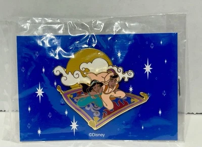 Prendedor MIP 2002 DLR exclusivo del elenco Aladdin & Jasmine on Flying Magic Carpet Disney Foto 1 de 3