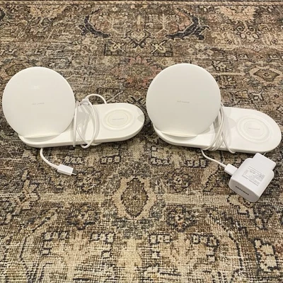 Lote de 2 Carregador Sem Fio Samsung Duo Carregador Rápido - Branco EP-N6100 - Imagem 1 de 4