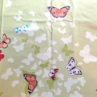 Butterfly Green Cotton Fabric 1 Yd Le Jardin De Papillon Chris Chun Clothworks  - Image 1 of 4