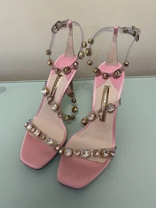 Sophia Webster Rosalind Gemstone Sandals Pink Size 36.5 US 6.5 - Picture 1 of 6