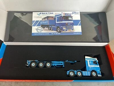 Tekno 1:50 Kees in t Veen DAF + telaio contenitore - Immagine 1 di 2