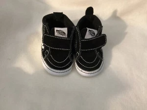 Vans Baby Hi Black/True White Crib Infant Size - 2 - Picture 1 of 6