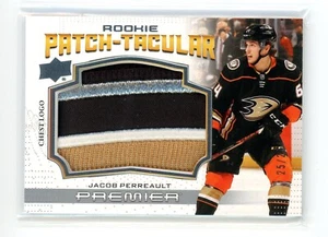 2022-23 UD PREMIER ROOKIE PATCH PATCH-TACULAR /25 JACOB PERREAULT - DUCKS - Picture 1 of 1