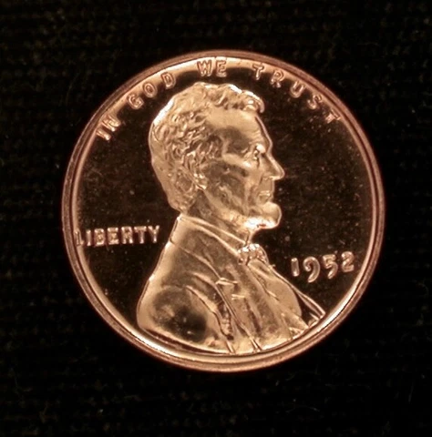 1952 1c SUPERB GEM+ CAMEO PROOF !!!!! RARE HEAVY++ FROST !!!!! Cover