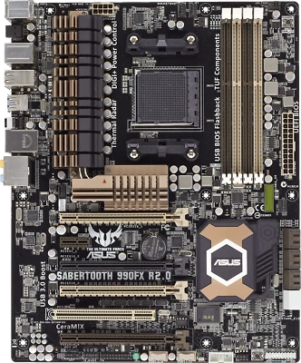 FOR ASUS TUF SABERTOOTH 990FX R2.0 Motherboard AM3+/AM3 DDR3 32G ATX Systemboard - Image 1 of 3