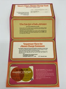 Vintage 1975 Master Charge The Interbank Card First City National Bank 70’s - Picture 1 of 5