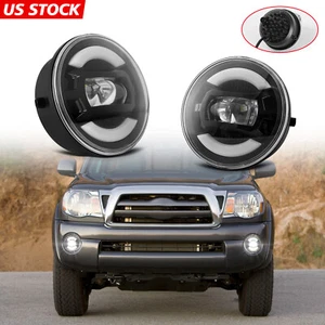 Pair 45W LED Halo Fog Lights Turn Signal Plug & Play For Toyota Tacoma 2005-2011 - Picture 1 of 12