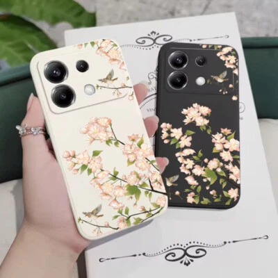 Case For Xiaomi Redmi Note 14 13 12 11 Pro Poco F6 X6 Pro Silicone Flower Cover - Image 1 of 4