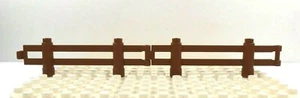 Lego Duplo Item Fence 2 Rail Connectible 6" (2) brown - Picture 1 of 2