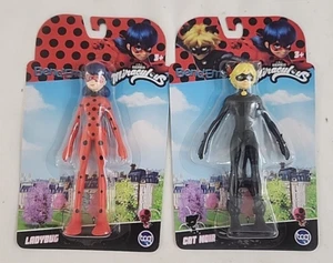 Lot of 2 Miraculous Super Poseable: (2022) CAT NOIR & LADYBUG Action Figures! - Picture 1 of 2