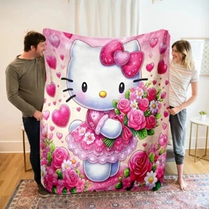 Hello Kitty Flannel Soft Throw Blanket 27 x 40 inches - Picture 1 of 1
