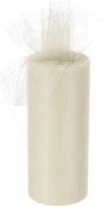 MECCANIXITY 6 Inch 25 Yards Tulle Ribbon Rolls Pastel Netting Fabric Net Cloth f - Picture 1 of 12