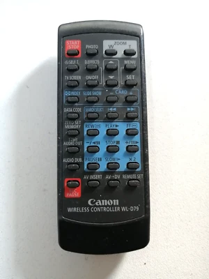 Controlador inalámbrico de control remoto para videocámara Canon WL-D79 WL-D79 genuino Foto 1 de 2