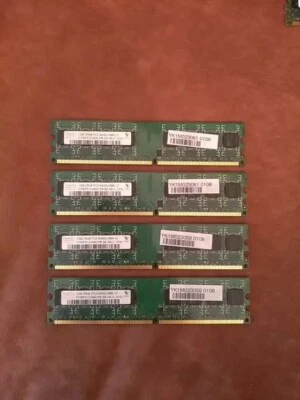 4 módulos de memoria de 1 GB PC2 6400U DDR2 800 MHz Hynix - Imagen 1 de 2