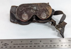 Antique Oddfellows Lodge Initiation Hoodwink Goggles Glasses Blinders - Picture 1 of 14